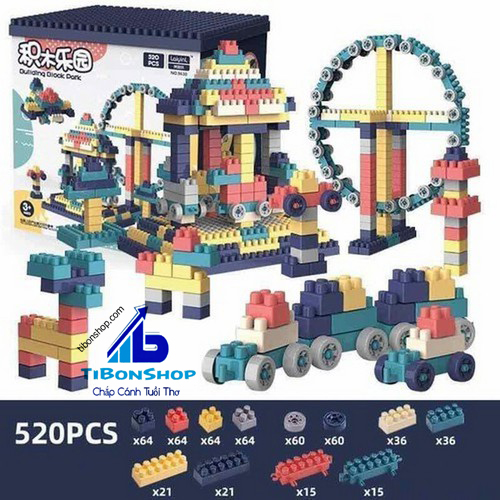 Bộ xếp hình 520 chi tiết lắp ráp