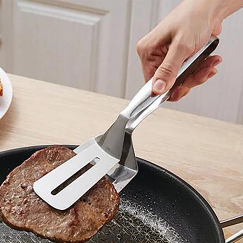 Kẹp gắp thực phẩm bằng inox bản lớn