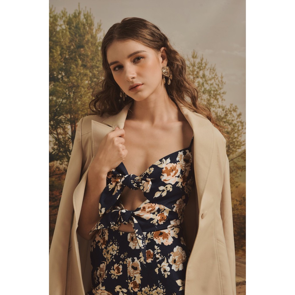 Set Đồ Liền Thân In Hoa Linen - Marilyn Jumpsuit