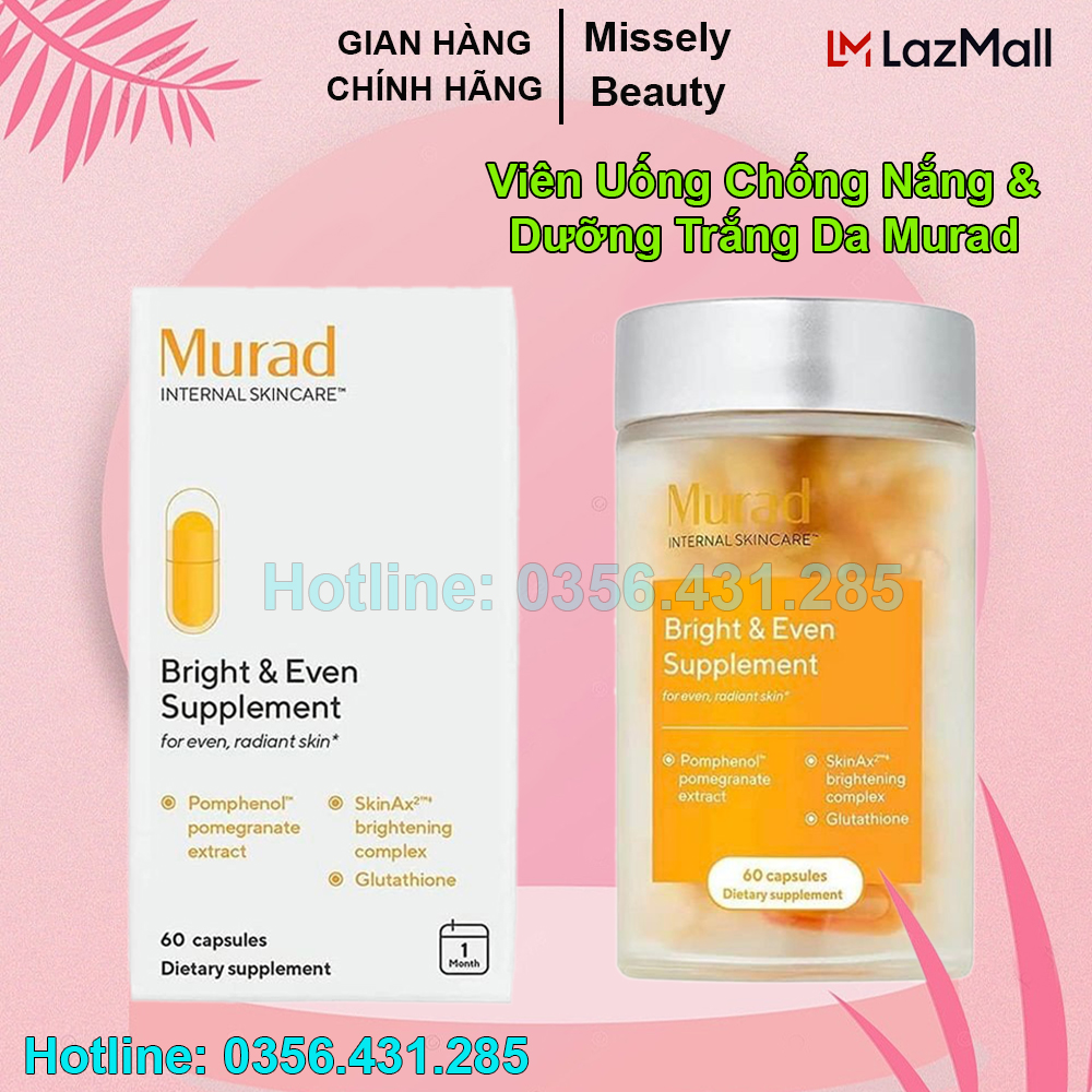 Viên uống chống nắng nội sinh murad pomphenol sunguard dietary supplement