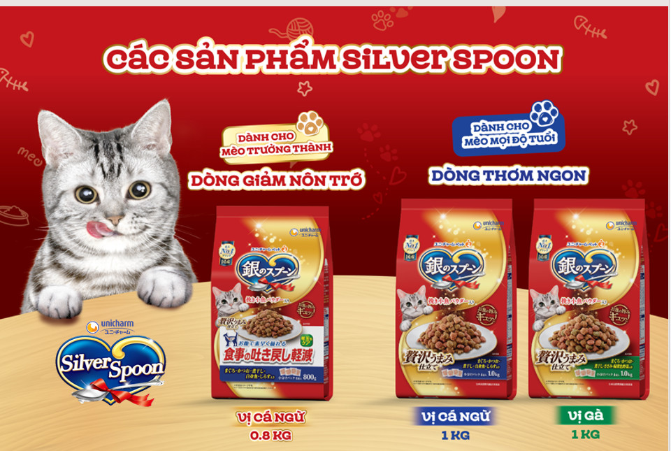 Thức ăn Silver Spoon cho mèo giảm nôn trớ