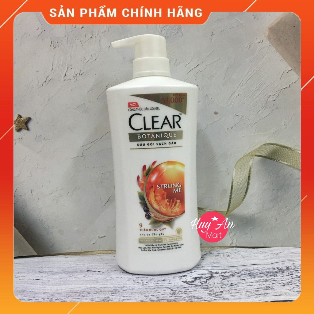 Dầu gội sạch gàu clear botanique 9 thảo dược quý 630g hàng việt nam freeship dầu gội clear thảo dược việt