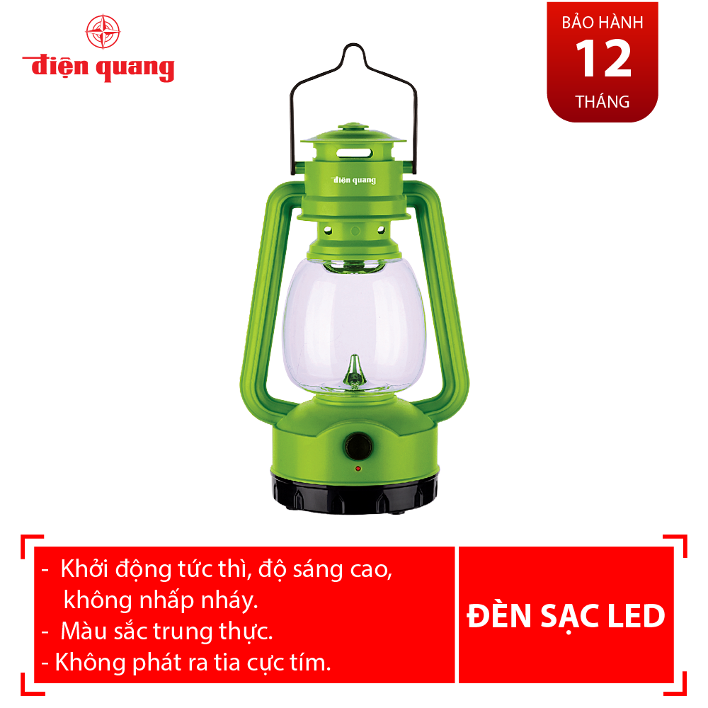 Đèn sạc Led Điện Quang ĐQ PRL05 G (1W, ánh sáng trắng, xanh lá cây)