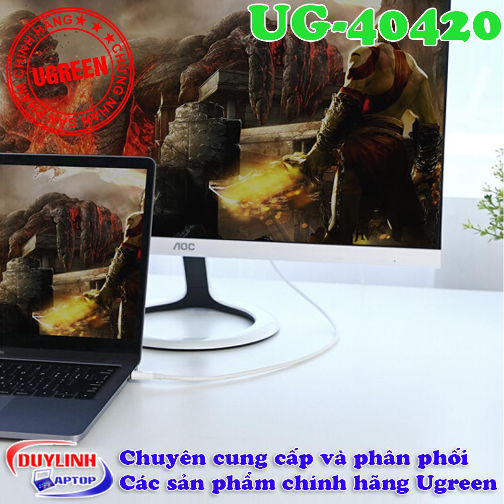 Cáp USB Type C to Displayport dài 1.5m Ugreen 40420