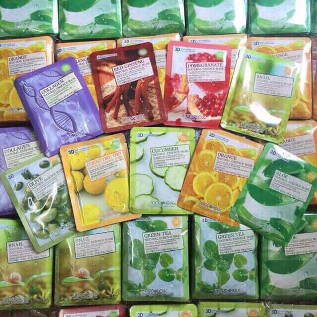 (Được chọn vị mix 10 miếng) Mặt nạ 3D Food a Holic giá hạt dẻ