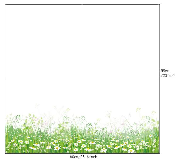 [HCM]Decal Dán Kính Cao Cấp - chân tường Cỏ Dại ( 60x58 )-DK7171
