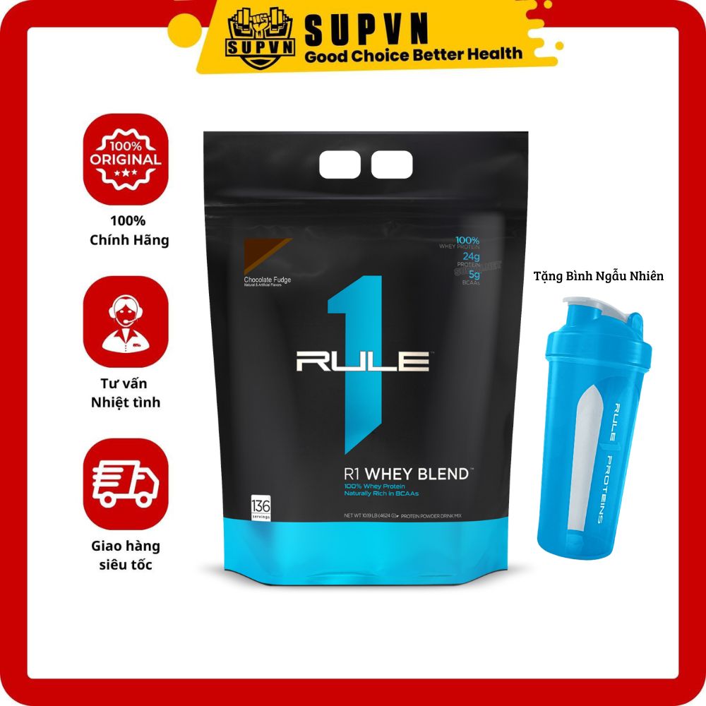 Rule 1 Whey Blend 10lbs (4.54kg) - Sữa tăng cơ bổ sung Protein cho người tập gym - R1 Whey Concentrate