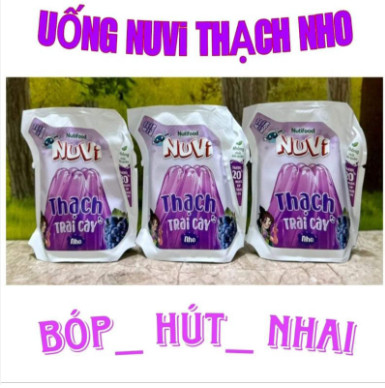 Jelly Thạch Nuvi Trái Cây Vị Nho 110ml ( Thùng 24 Túi )