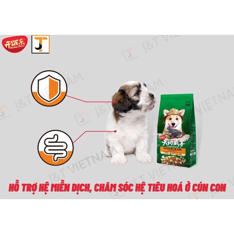 Hạt cho chó Kitchen Flavor Nature Gourmet, Thức ăn cho chó mọi lứa tuổi