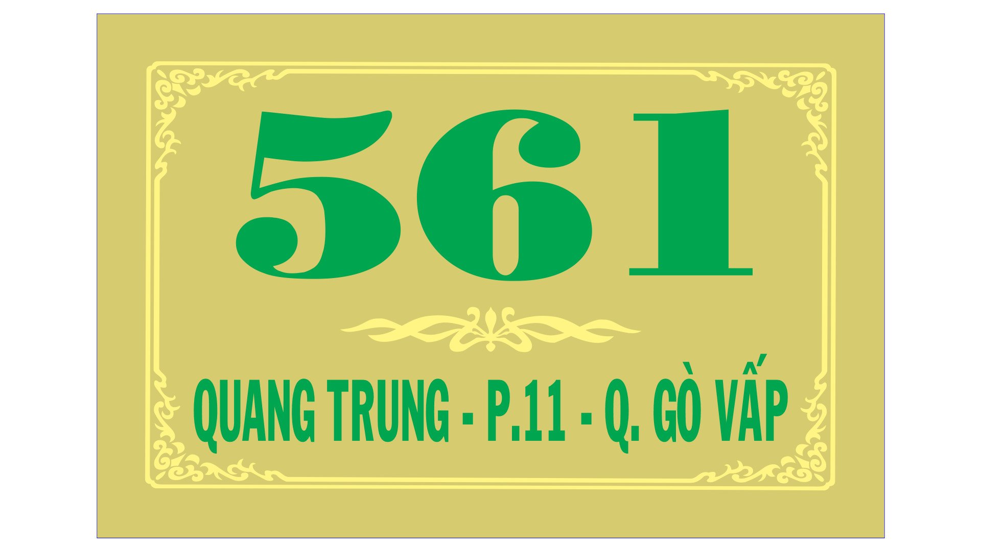 Bảng số nhà Mica
