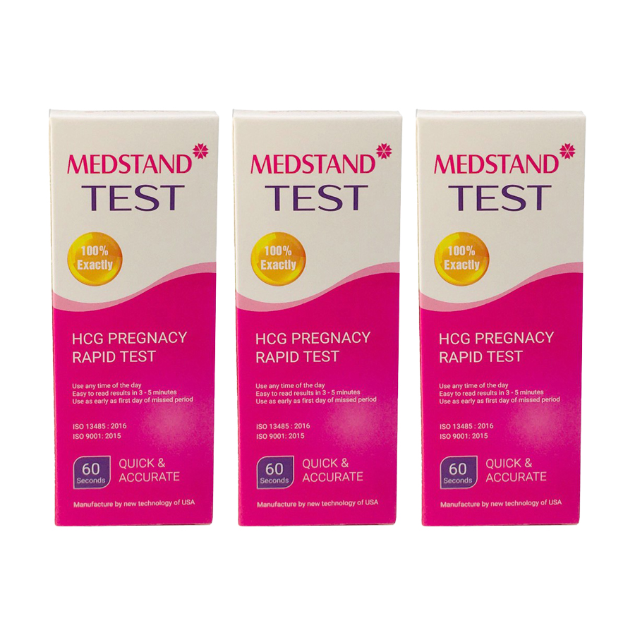 [CHÍNH HÃNG] Que thử thai Medstand Test HCG Pregnacy Rapid Test dụng cụ y tế giúp phát hiện thai sớm, nhanh, chính xác