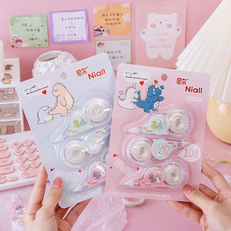 Set 3 Bút Xoá In Hình Khủng Long Đáng Yêu