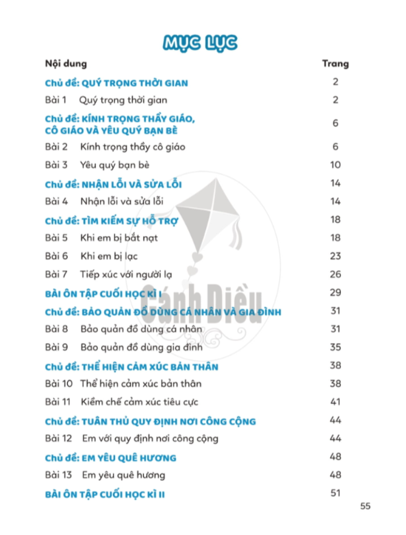 Vở Bài Tập Đạo Đức lớp 2 - Canh dieu