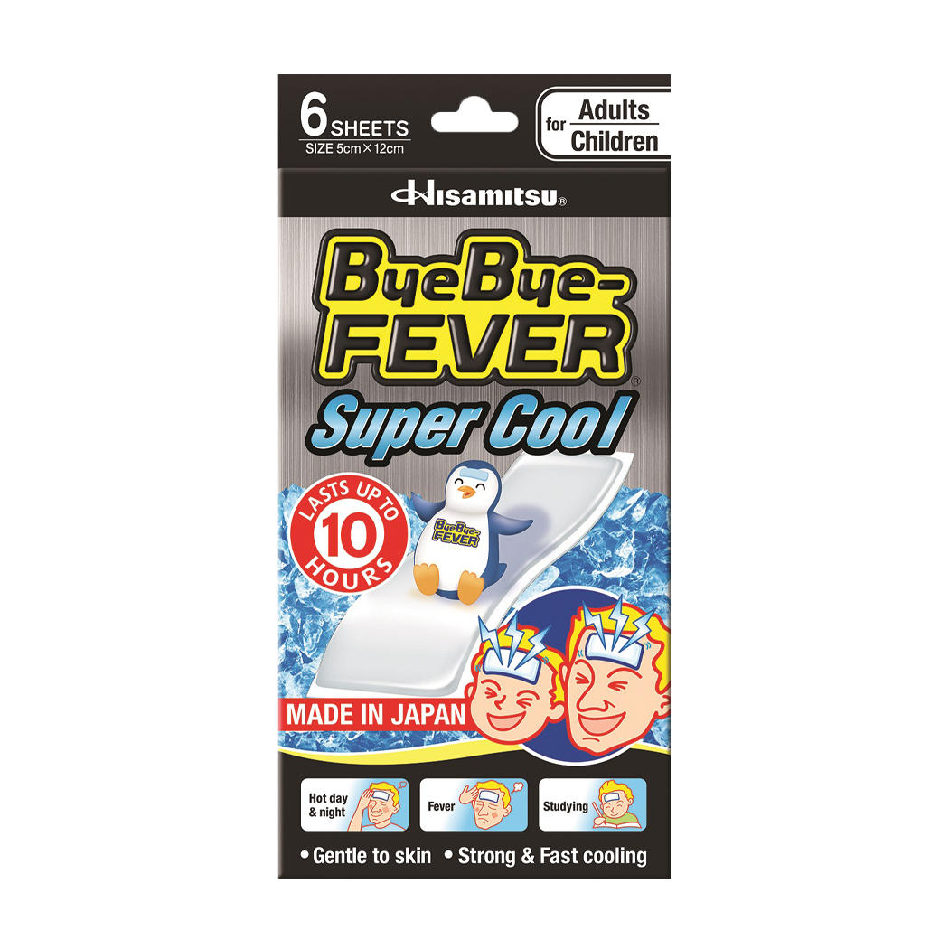 Miếng dán hạ sốt Bye Bye - Fever Super Cool (Hộp 6 miếng)