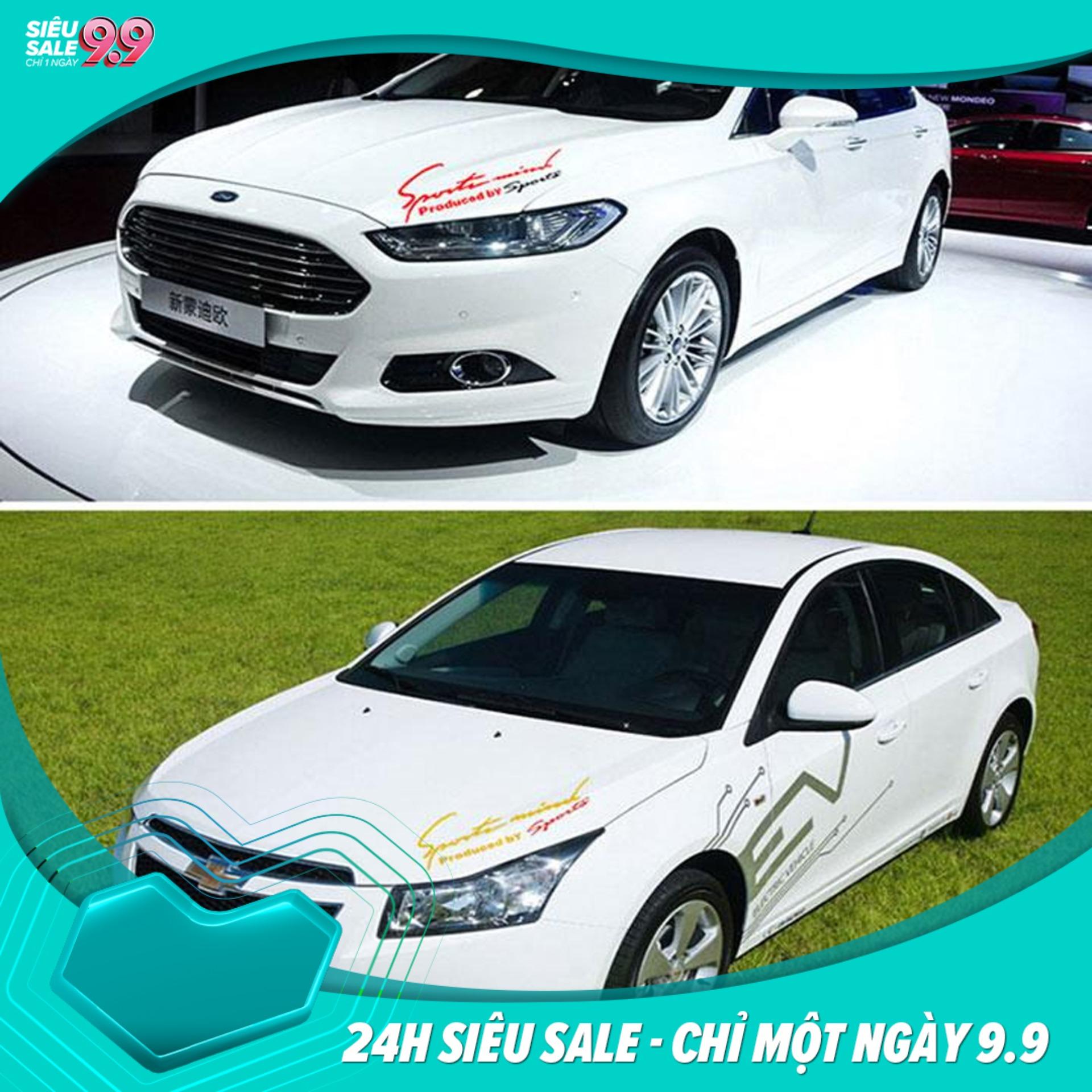 Tem dán xe hơi Sport Mind (Màu đen đỏ)
