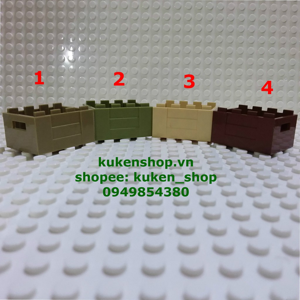 COMBO 3 Thùng Để Đồ Dùng Như Hình NO.423 - Phụ Kiện Đồ Chơi Lắp Ráp Lego