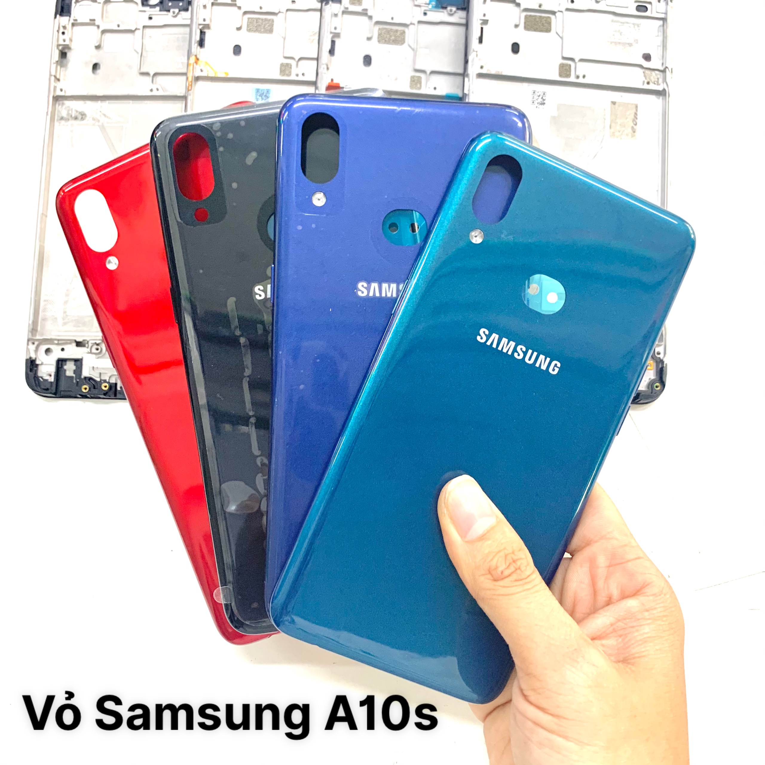 VỎ SƯỜN + KHUNG MÀN HÌNH SAMSUNG A10S ZIN ( FULL BỘ NÚT ,SƯỜN, LƯNG, KHAI SIM ) - TẠI LINH KIỆN NAM VIỆT