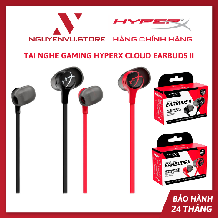 Kingston HyperX Cloud earbuds II gaming headphones ( cloud earbuds 2 ) -3.5mm jack/built-in microphone-authentic