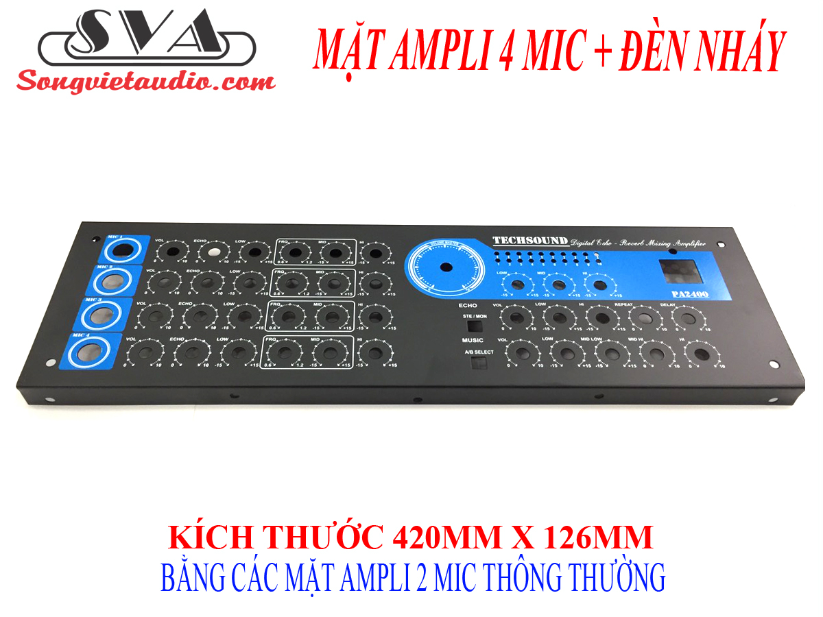 MẶT AMPLI 4 MIC PA2400