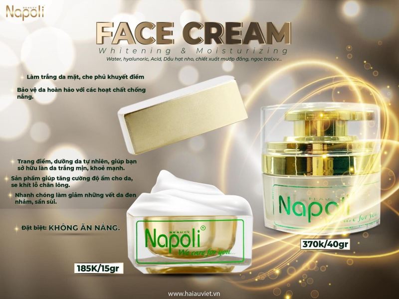 Kem Face Sữa Napoli Hải Âu Việt (cỡ to 40gam) giá rẻ