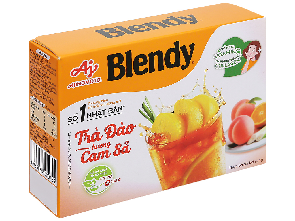 TRÀ ĐÀO CAM XẢ BLENDY  HỘP 8 GÓI x 11GR - 70755