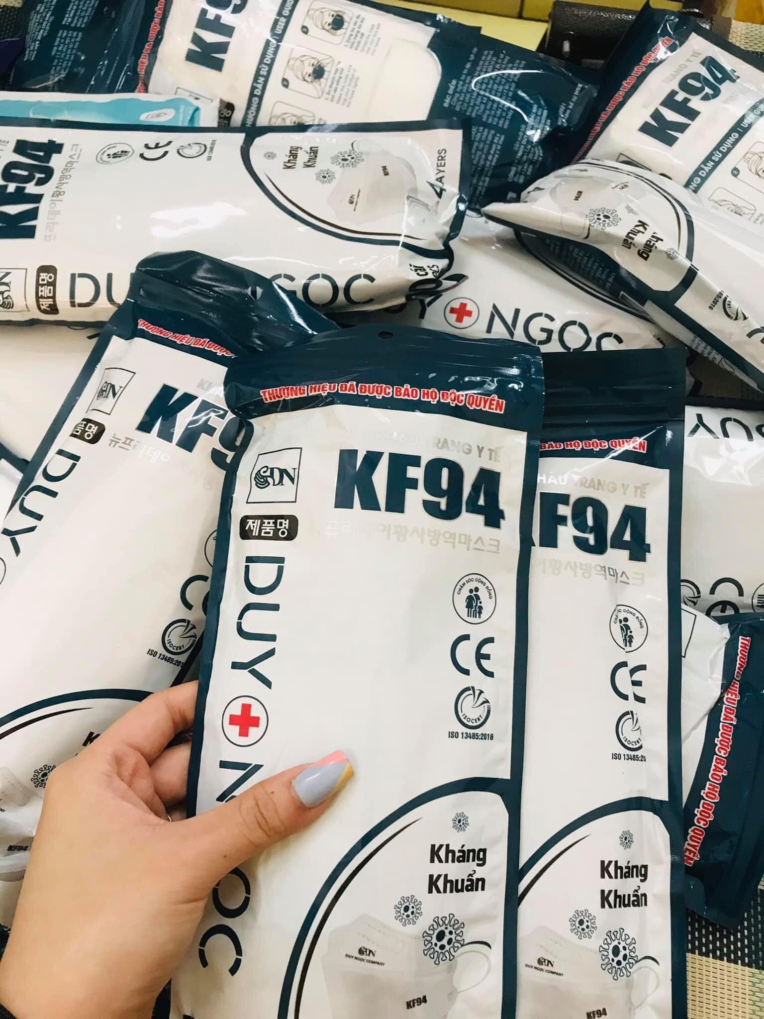 Khẩu trang y tế 4D Mask KF94 Duy Ngọc 4 lớp kháng khuẩn, kháng bụi mịn , đạt tiêu chuẩn ISO khẩu trang y tế