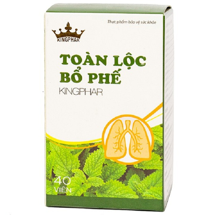 Viên Uống Toàn Lộc Bổ Phế kingphar Chính Hãng - Hỗ trợ giảm hen suyễn, đàm úng, ho , khàn tiếng, tăng cường sức đề kháng - Hộp 40 viên