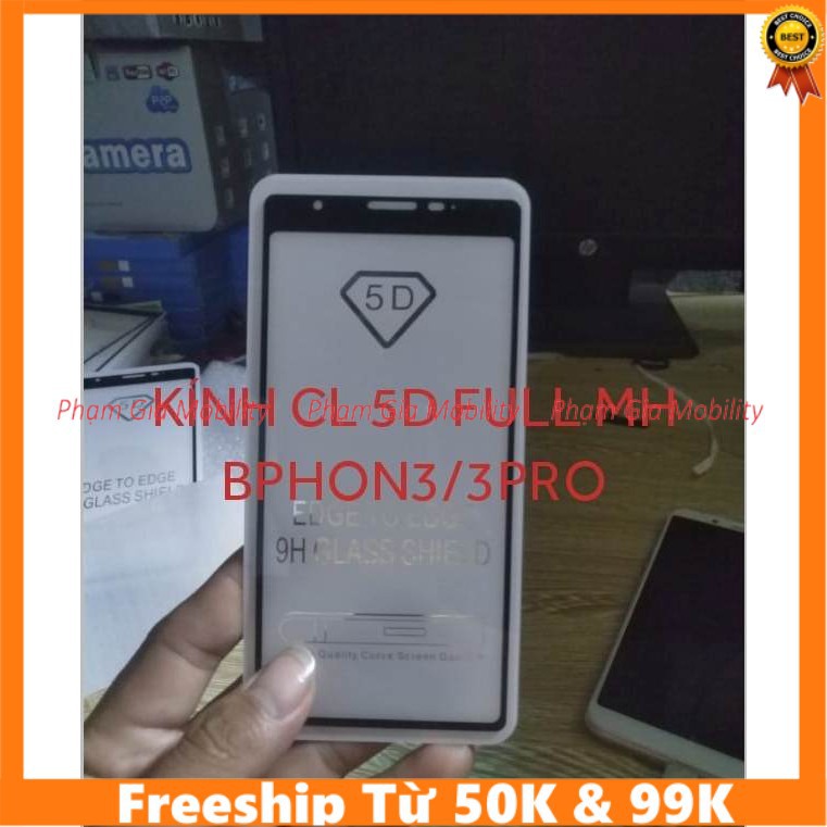 Kính cường lực bphone 3/ bphone 3 pro full keo, full màn, chuẩn