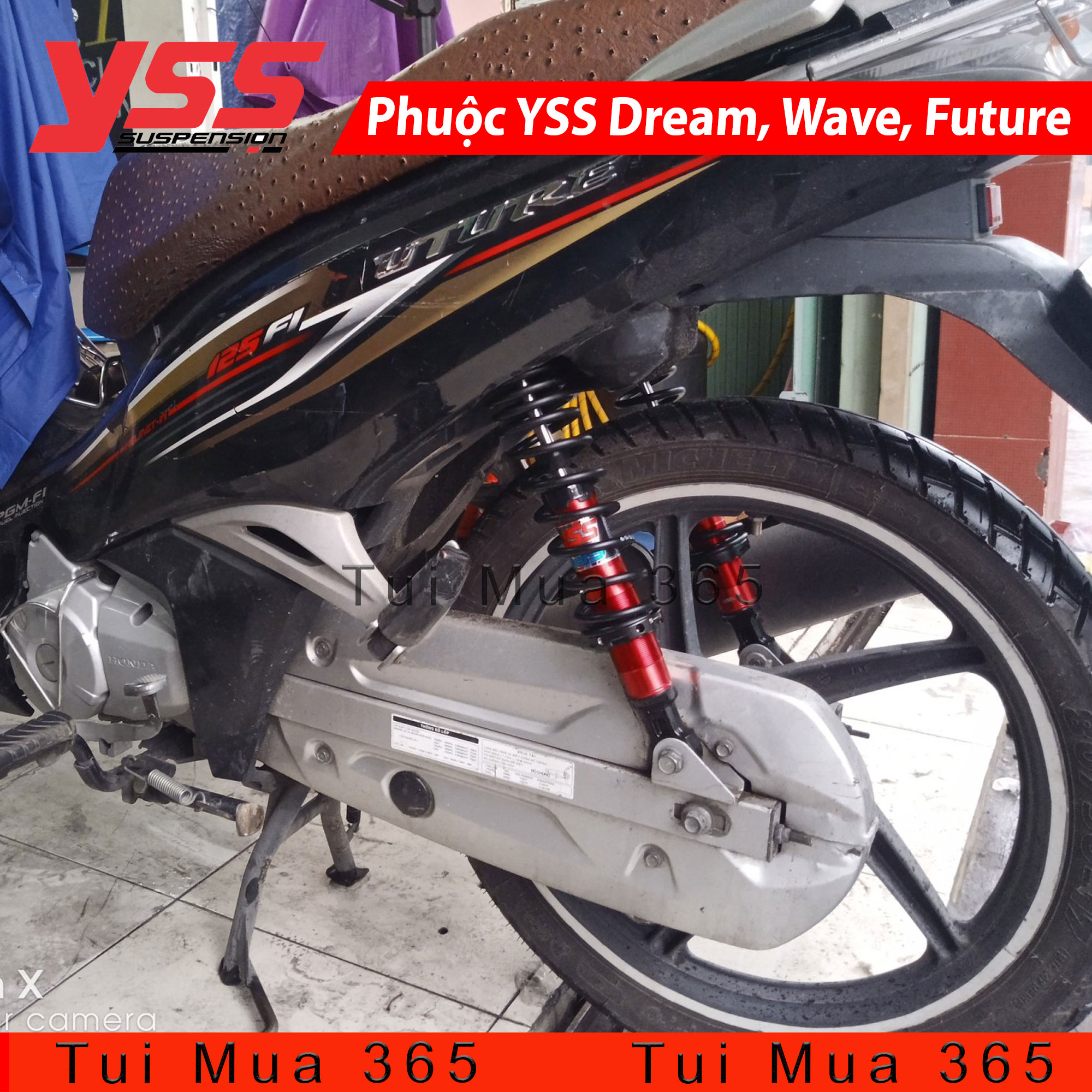 [HCM]Phuộc YSS Dream Wave Future Axelo Thái Lan Đen Đỏ