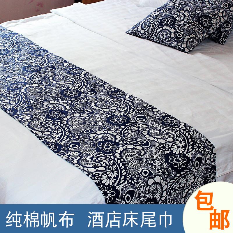 Phong Cách Trung Hoa Khăn Trải Cuối Giường Khách Sạn Khăn Trang Trí Giường Trên Giường Cung Cấp Zen 100% Cotton Ga Giường Phong Cách Dân Tộc Trang Trí Đồ Gia Dụng Đệm Sofa