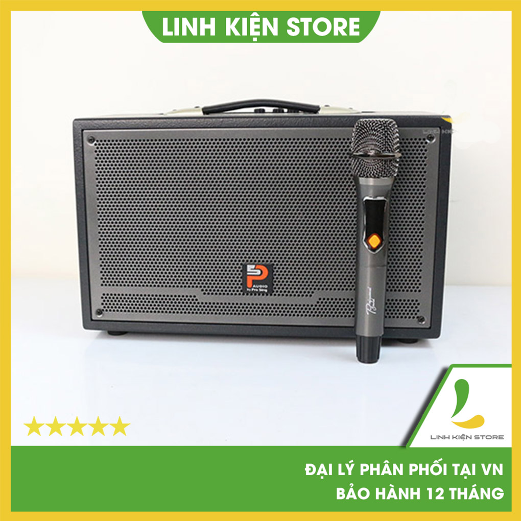 [HCM]Loa kéo Prosing W-Silver E - Loa karaoke mini thùng gỗ cao cấp công suất 100W kèm micro không dây cao cấp