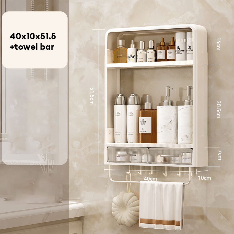 Toilet non-perforated shelf, wall-mounted shelf, bathroom washstand, toilet, cosmetics toilet storage shelf