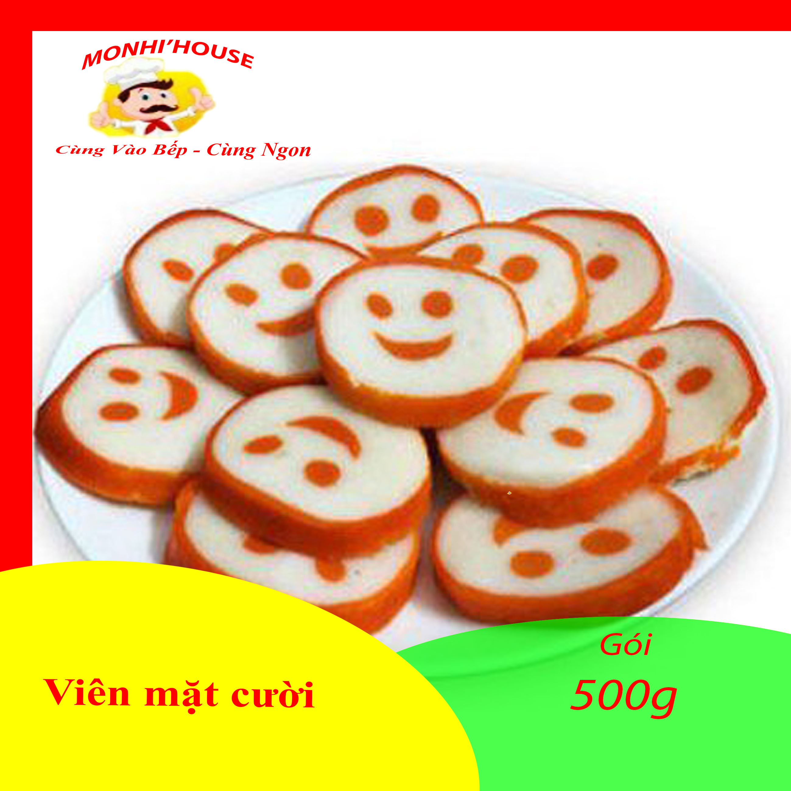 Gói 32 miếng thả lẩu mặt cười surimi