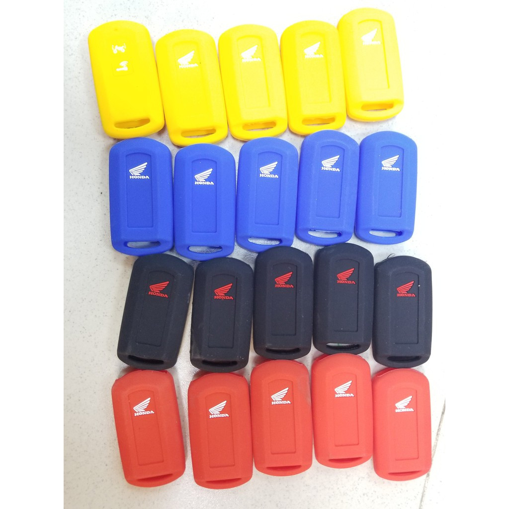 Bọc khóa Smartkey Honda SH, SHmode, PCX  (loại 3 nút màu: xanh dương, xanh lá, đỏ, vàng, đen, cam, xám)
