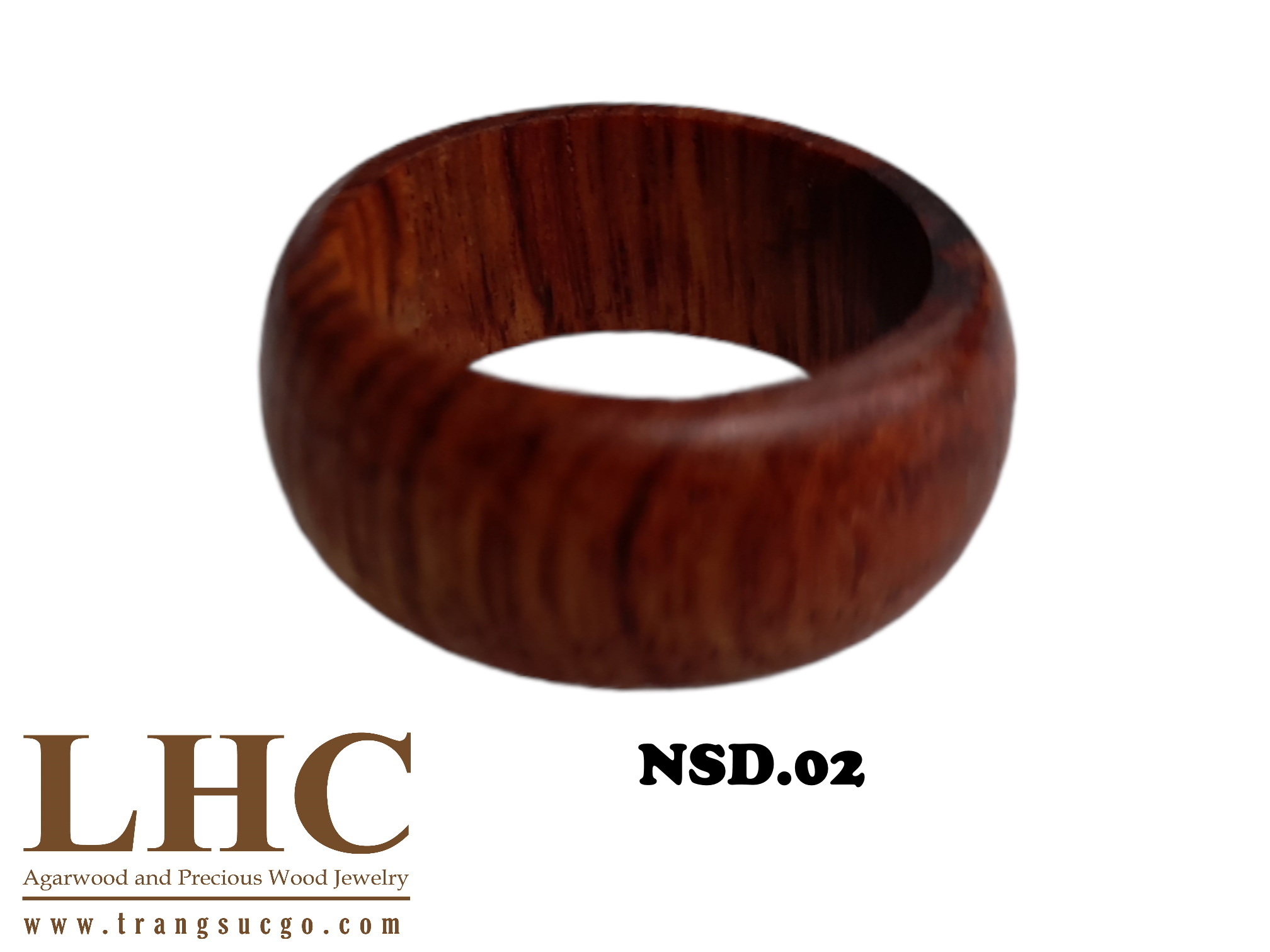 Nhẫn Gỗ Sưa Đỏ (NSD.02)