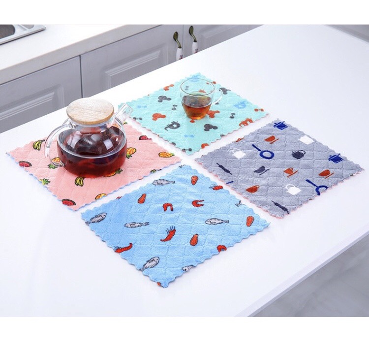 Set 10 khăn đa năng lau nha bếp mẫu mới ( giao màu ngẫu nhiên)