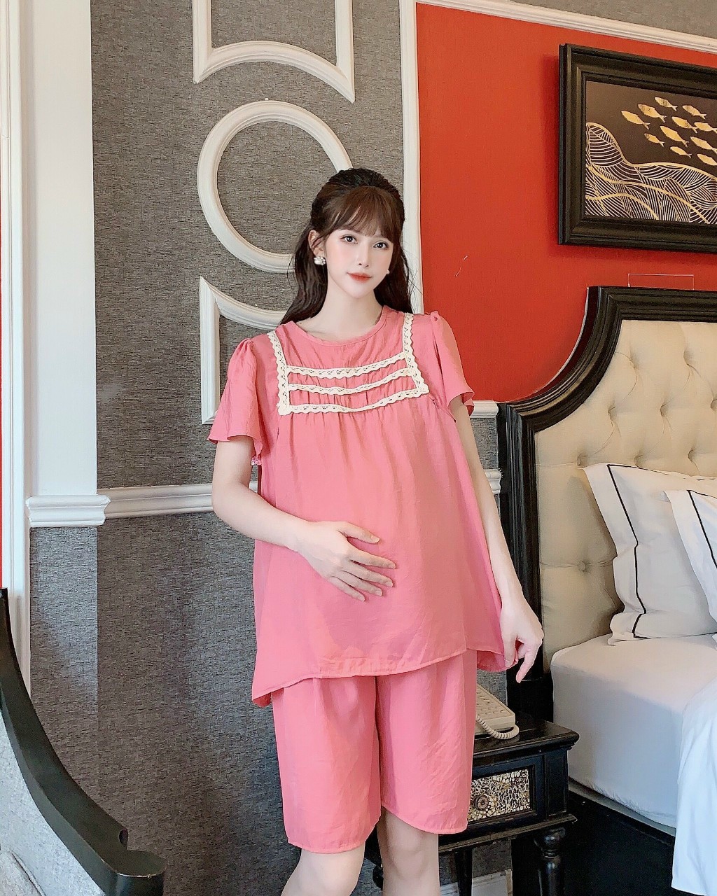 bộ đồ bầu mặc nhà kết hợp sau sinh