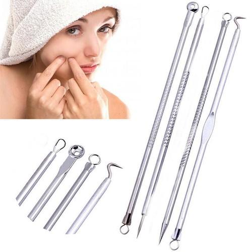 Bộ 4 Cây Lấy Nhân Mụn Cao Cấp (8 Đầu)
