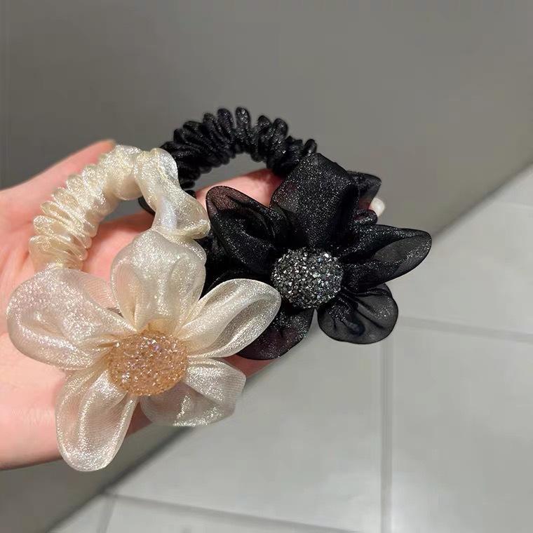 [Mới] 1 thun cột tóc nữ Bông Hoa Hàn Quốc siêu xinh