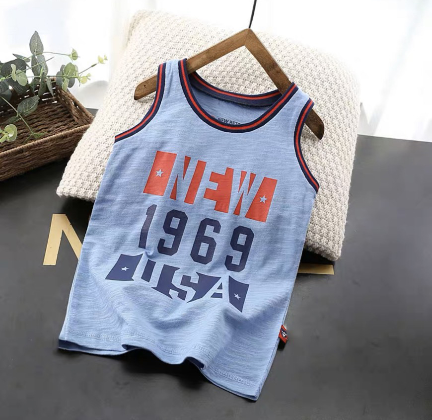 Áo ba lỗ bé trai, áo ba lỗ chất thun cotton cho bé - Áo ba lỗ 1969