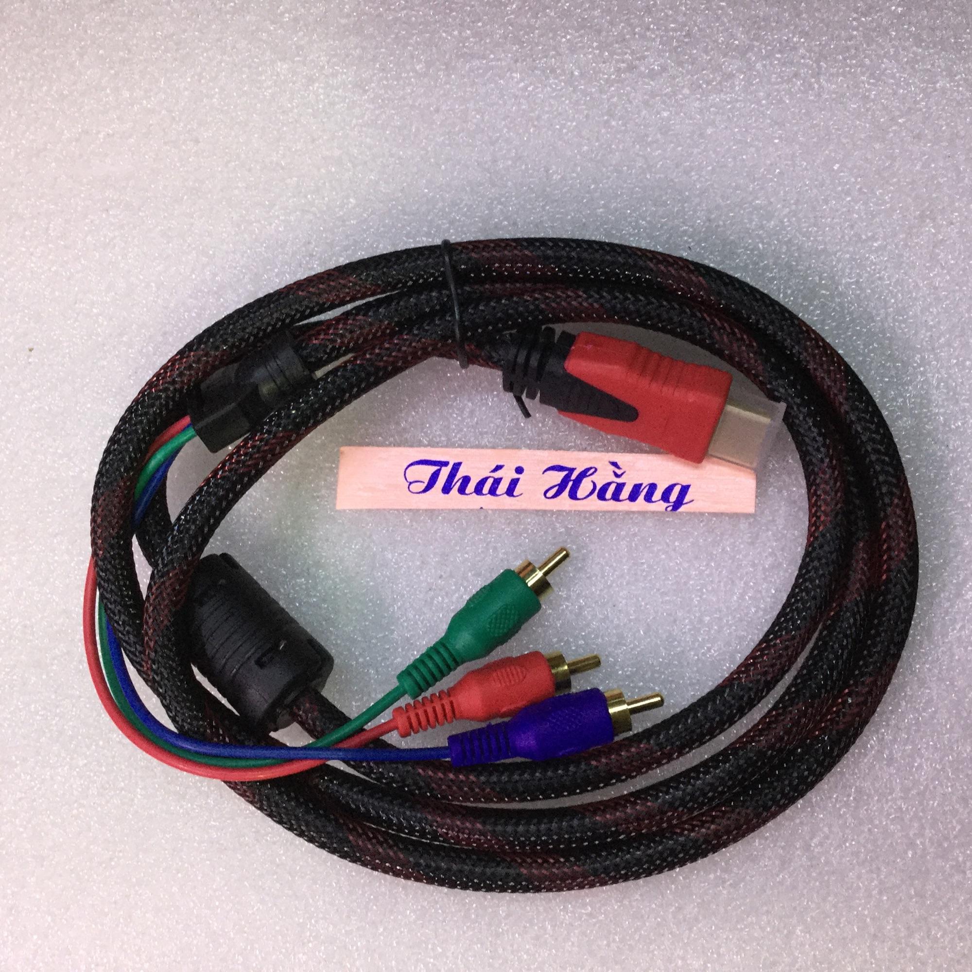 Dây cáp chống nhiễu HDMI ra 3 RCA /1.5 mét