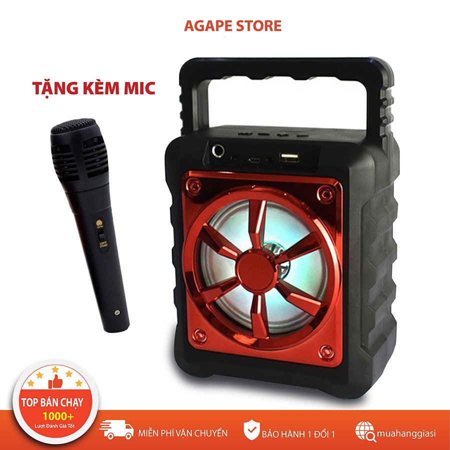 LOA TỐT- Loa bluetooth hát karaoke kèm mic, loa bluetooth hát karaoke mini, loa kẹo kéo mini giá rẻ, loa karaoke bluetooth gia đình