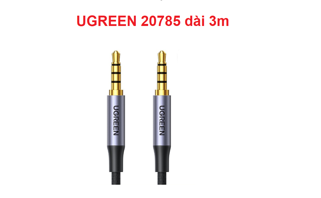 Cáp Audio 3.5mm Ugreen hỗ trợ Mic