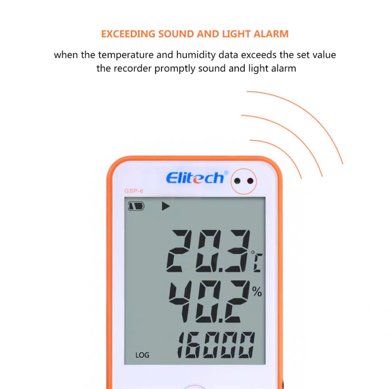 [HCM]Nhiệt ẩm kế tự ghi Elitech GSP-6 (hiệu chuẩn trong 1 ngày)