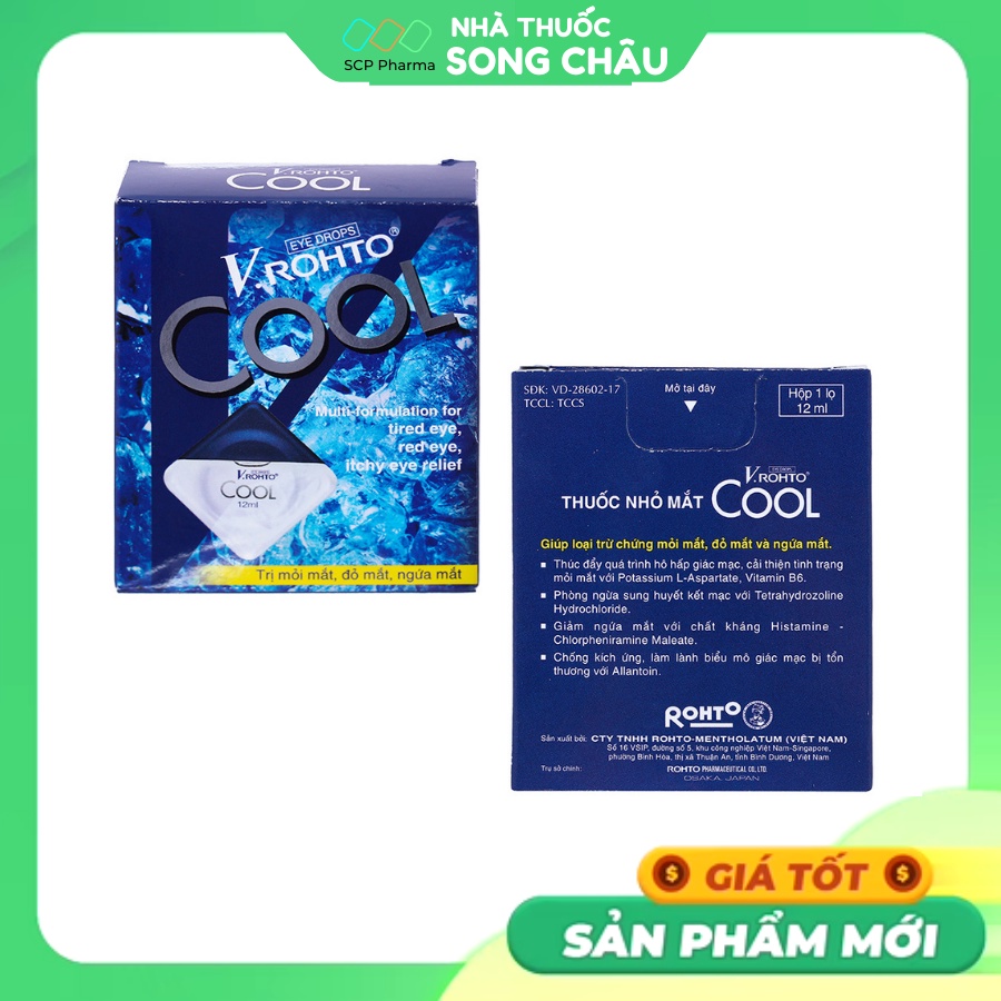 Nhỏ mắt V.ROHTO COOL chai 12ml