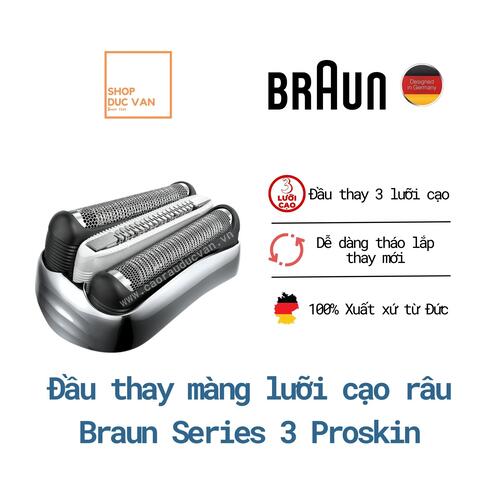 Đầu Thay Màng Lưỡi Máy Cạo Râu Braun Series 3 ProSkin thế hệ mới 3090cc