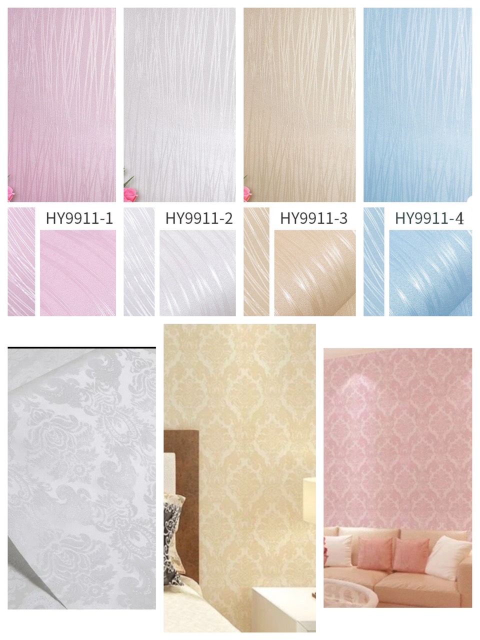 Cuộn 5M Giấy Dán Tường Sẵn Keo Khổ 45cm Vân Hiện Đại Châu Âu AP004