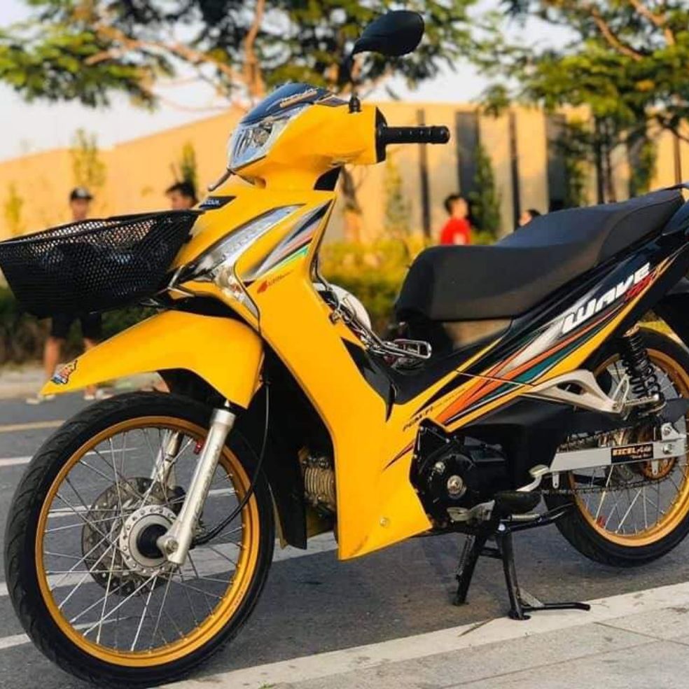 [HCM]atem xe wave125i - future 125i  tem rời cao cấp dán xe vàng đen