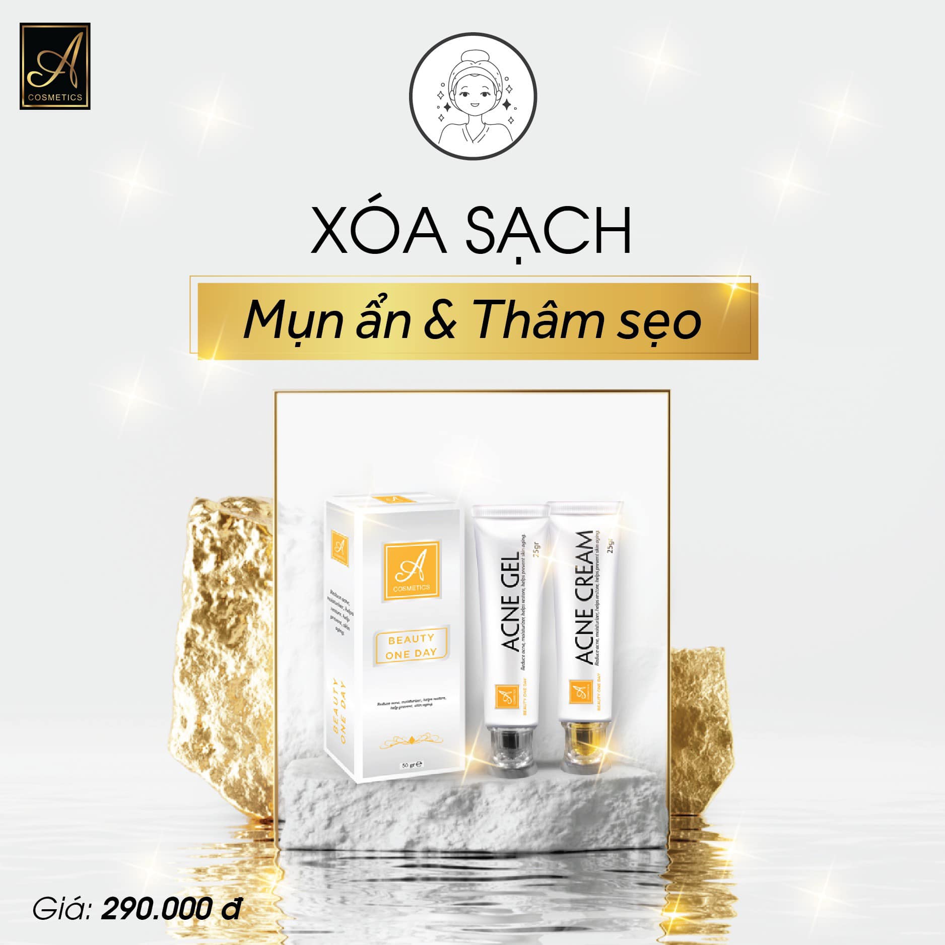 [Chính Hãng] set ngừa mụn A cosmetics phương Anh
