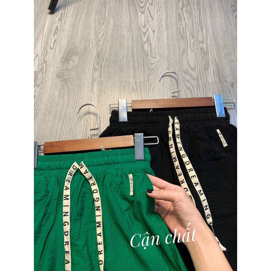 Quần bom chất đũi siêu thoáng mát dây rút ceelin đẹp